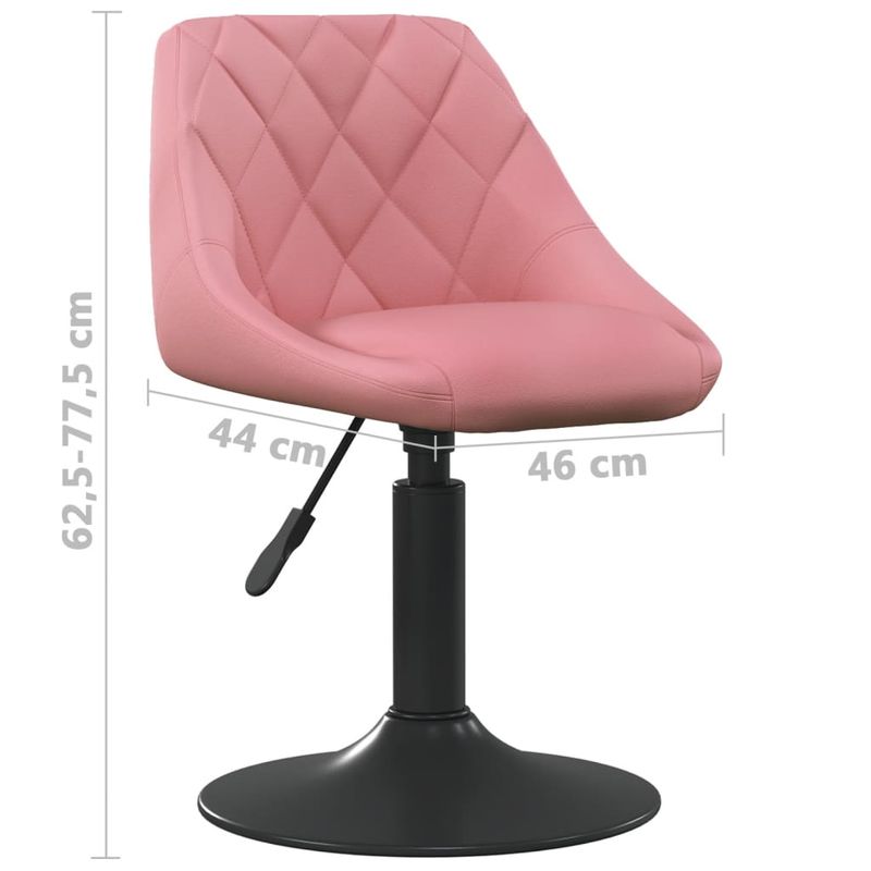 Casa si Gradina - Mobilier - Scaune si fotolii - Scaune - Scaune de bucatarie pivotante, 2 buc., roz, catifea - Infinity.ro