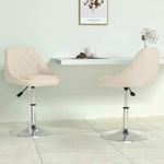 Casa si Gradina - Mobilier - Scaune si fotolii - Scaune - Scaune de bucatarie pivotante, 2 buc., crem, catifea - Infinity.ro