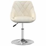 Casa si Gradina - Mobilier - Scaune si fotolii - Scaune - Scaune de bucatarie pivotante, 2 buc., crem, catifea - Infinity.ro