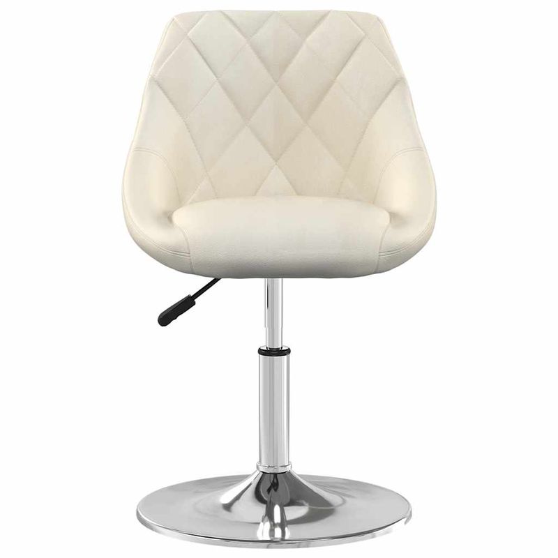 Casa si Gradina - Mobilier - Scaune si fotolii - Scaune - Scaune de bucatarie pivotante, 2 buc., crem, catifea - Infinity.ro