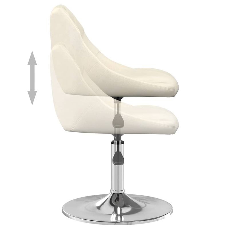 Casa si Gradina - Mobilier - Scaune si fotolii - Scaune - Scaune de bucatarie pivotante, 2 buc., crem, catifea - Infinity.ro