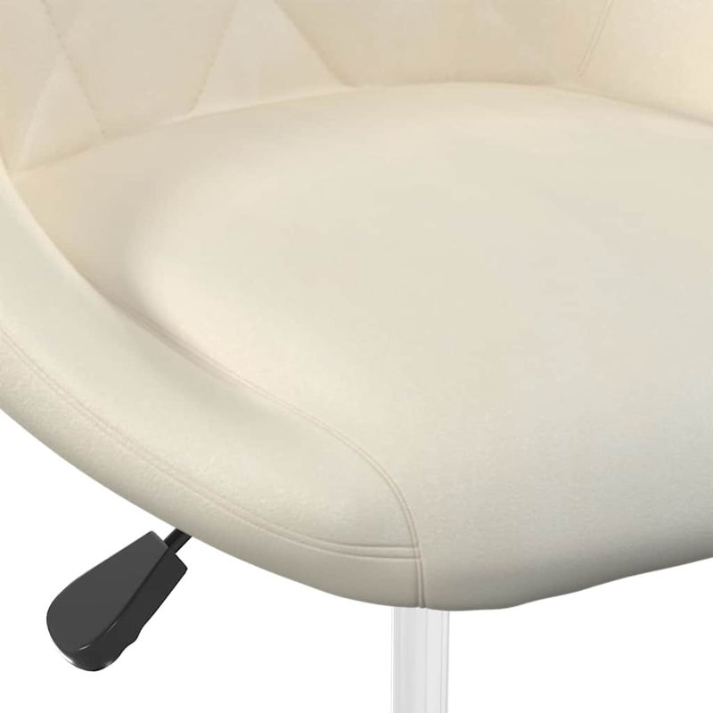 Casa si Gradina - Mobilier - Scaune si fotolii - Scaune - Scaune de bucatarie pivotante, 2 buc., crem, catifea - Infinity.ro