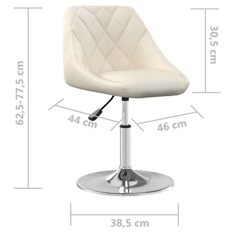 Casa si Gradina - Mobilier - Scaune si fotolii - Scaune - Scaune de bucatarie pivotante, 2 buc., crem, catifea - Infinity.ro