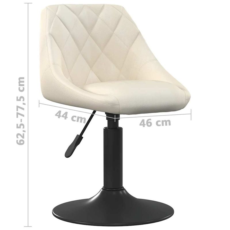 Casa si Gradina - Mobilier - Scaune si fotolii - Scaune - Scaune de bucatarie pivotante, 2 buc., crem, catifea - Infinity.ro