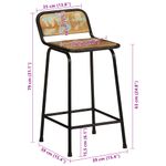 Casa si Gradina - Mobilier - Scaune si fotolii - Scaune - Scaune de bar 2 buc 46x35,5x80 cm lemn masiv recuperat - Infinity.ro