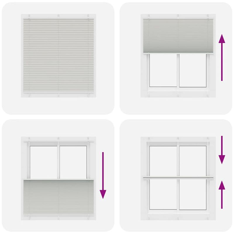 Casa si Gradina - Textile si covoare - Rulouri si jaluzele - Jaluza plisata gri deschis 115x100 cm Latime tesatura 114,4 cm - Infinity.ro