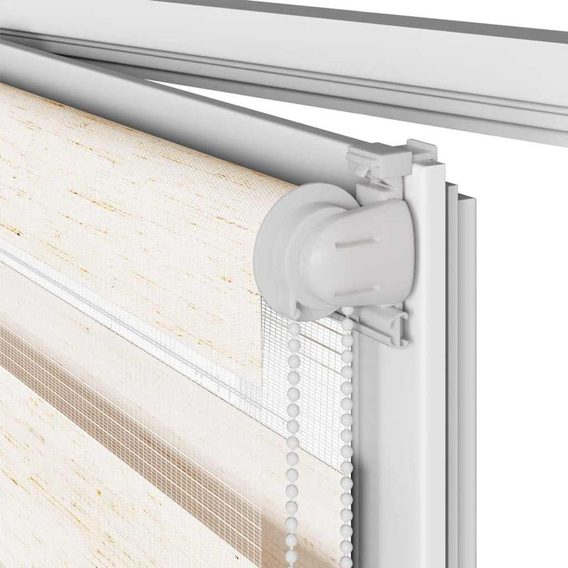 Casa si Gradina - Textile si covoare - Rulouri si jaluzele - Jaluzea tip zebra 165x230 cm latime tesatura 160,9 cm poliester, bej marmorat - Infinity.ro