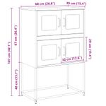 Casa si Gradina - Mobilier - Comode si corpuri - Corpuri bucatarie - Dulap inalt, alb, 68x39x107 cm, otel - Infinity.ro