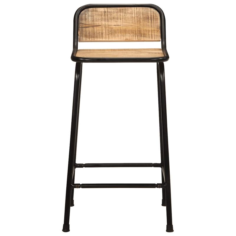 Casa si Gradina - Mobilier - Scaune si fotolii - Scaune - Scaune de bar 2 buc 46x35,5x80 cm Lemn masiv Mango brut - Infinity.ro
