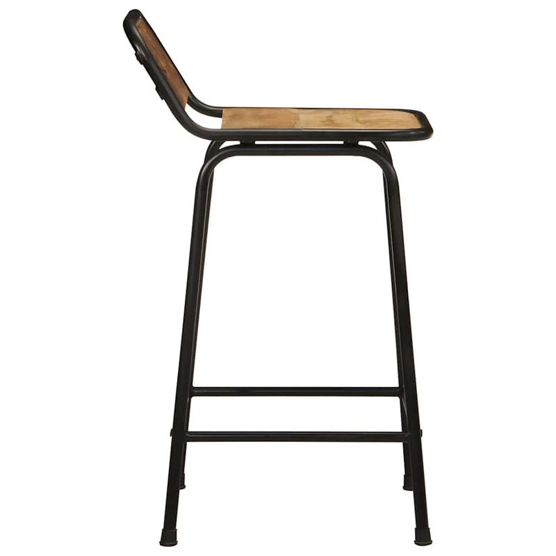 Casa si Gradina - Mobilier - Scaune si fotolii - Scaune - Scaune de bar 2 buc 46x35,5x80 cm Lemn masiv Mango brut - Infinity.ro