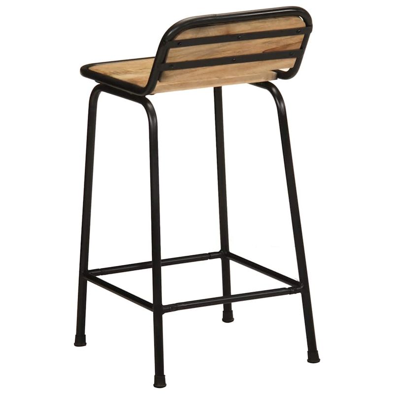 Casa si Gradina - Mobilier - Scaune si fotolii - Scaune - Scaune de bar 2 buc 46x35,5x80 cm Lemn masiv Mango brut - Infinity.ro