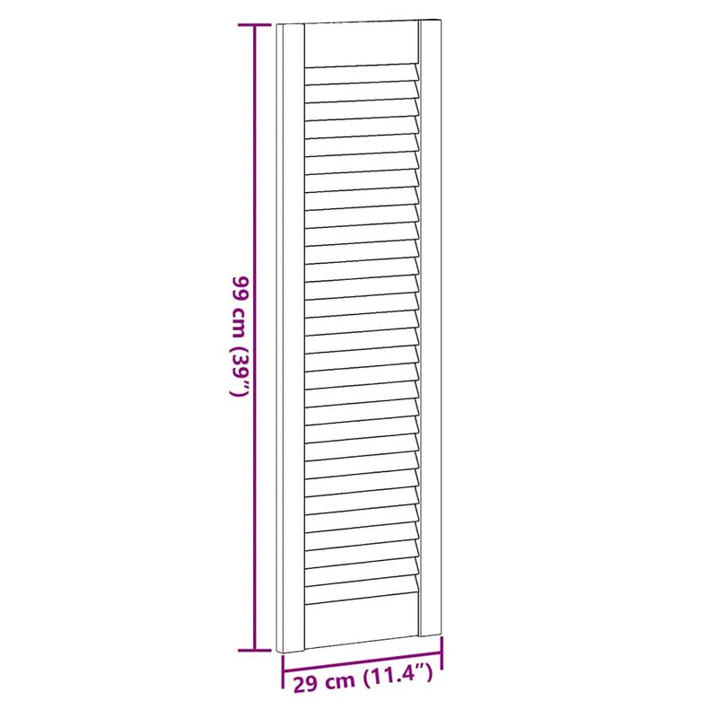 Casa si Gradina - Mobilier - Dulapuri si sifoniere - Dulapuri - Usa de dulap cu grilaj 99x29,5 cm din lemn masiv de pin - Infinity.ro
