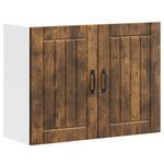 Casa si Gradina - Mobilier - Comode si corpuri - Corpuri bucatarie - Dulap de bucatarie "Lucca" din lemn de stejar afumat, model 1x dulap de perete (2 uși), mărime 80x31x60 cm - Infinity.ro