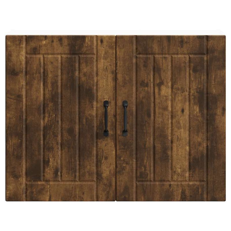 Casa si Gradina - Mobilier - Comode si corpuri - Corpuri bucatarie - Dulap de bucatarie "Lucca" din lemn de stejar afumat, model 1x dulap de perete (2 uși), mărime 80x31x60 cm - Infinity.ro