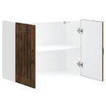 Casa si Gradina - Mobilier - Comode si corpuri - Corpuri bucatarie - Dulap de bucatarie "Lucca" din lemn de stejar afumat, model 1x dulap de perete (2 uși), mărime 80x31x60 cm - Infinity.ro