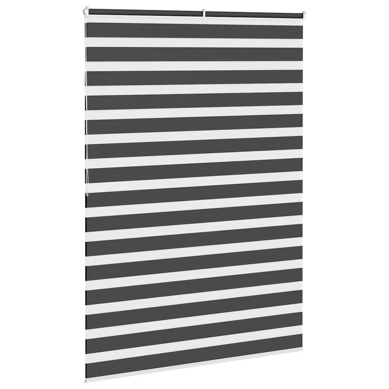 Casa si Gradina - Textile si covoare - Rulouri si jaluzele - Jaluzea tip zebra neagra latime tesatura 155,9 cm poliester, mărime 160x200 cm - Infinity.ro