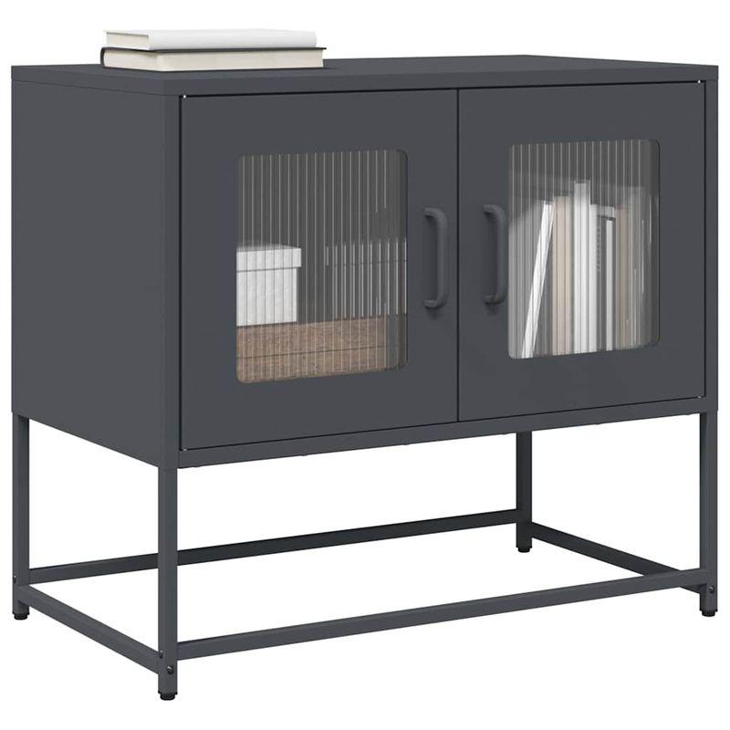Casa si Gradina - Mobilier - Comode si corpuri - Comode - Dulap TV, antracit, 68x39x60,5 cm, otel laminat la rece - Infinity.ro