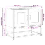 Casa si Gradina - Mobilier - Comode si corpuri - Comode - Dulap TV, antracit, 68x39x60,5 cm, otel laminat la rece - Infinity.ro