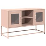 Casa si Gradina - Mobilier - Comode si corpuri - Comode - Dulap TV, roz, 100,5x39x60,5 cm, otel - Infinity.ro