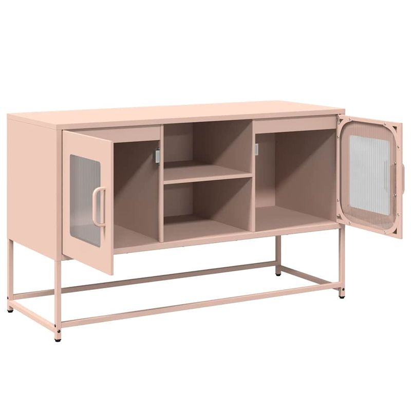 Casa si Gradina - Mobilier - Comode si corpuri - Comode - Dulap TV, roz, 100,5x39x60,5 cm, otel - Infinity.ro