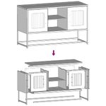 Casa si Gradina - Mobilier - Comode si corpuri - Comode - Dulap TV, roz, 100,5x39x60,5 cm, otel - Infinity.ro