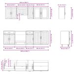 Casa si Gradina - Mobilier - Comode si corpuri - Corpuri bucatarie - Set de dulapuri de bucatarie 8 piese „Kalmar” Lemn vechi lemn - Infinity.ro