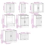 Casa si Gradina - Mobilier - Comode si corpuri - Corpuri bucatarie - Set de dulapuri de bucatarie 8 piese „Kalmar” Lemn vechi lemn - Infinity.ro