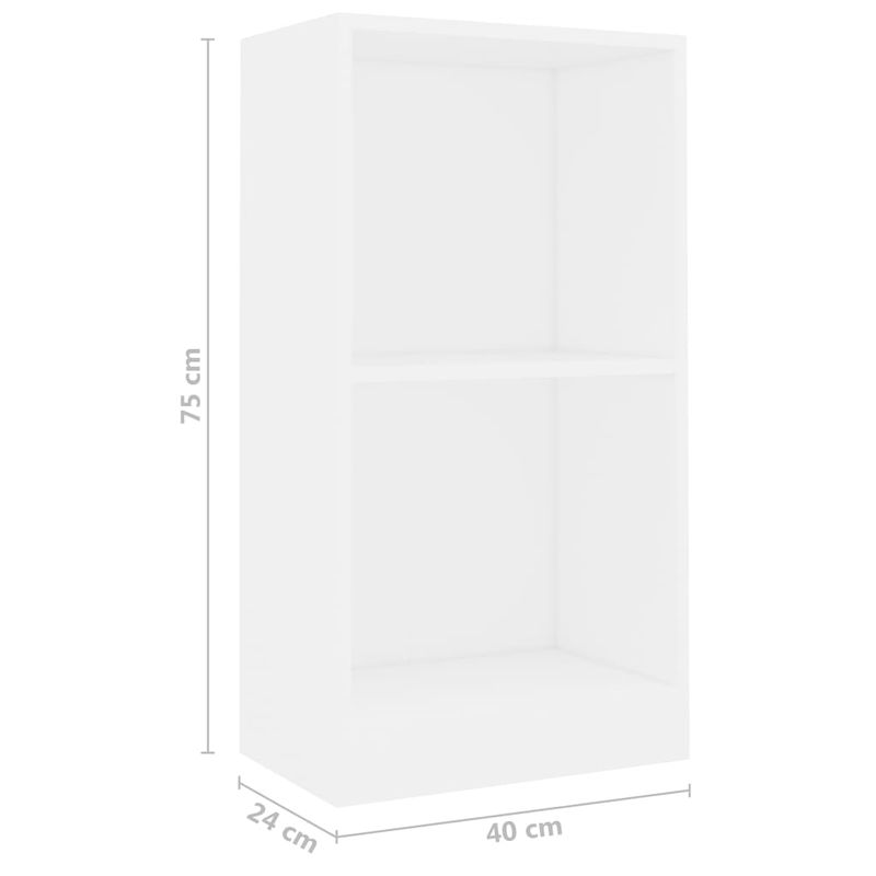 Casa si Gradina - Mobilier - Biblioteci si rafturi - Biblioteci - Biblioteca, alb, 40x24x75 cm, lemn prelucrat - Infinity.ro
