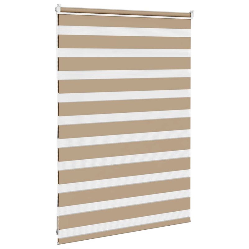 Casa si Gradina - Textile si covoare - Rulouri si jaluzele - Jaluzea tip zebra 100x100 cm latime tesatura 95,9 cm poliester, sand brown - Infinity.ro