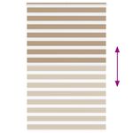Casa si Gradina - Textile si covoare - Rulouri si jaluzele - Jaluzea tip zebra 145x200 cm latime tesatura 140,9 cm poliester, sand brown - Infinity.ro