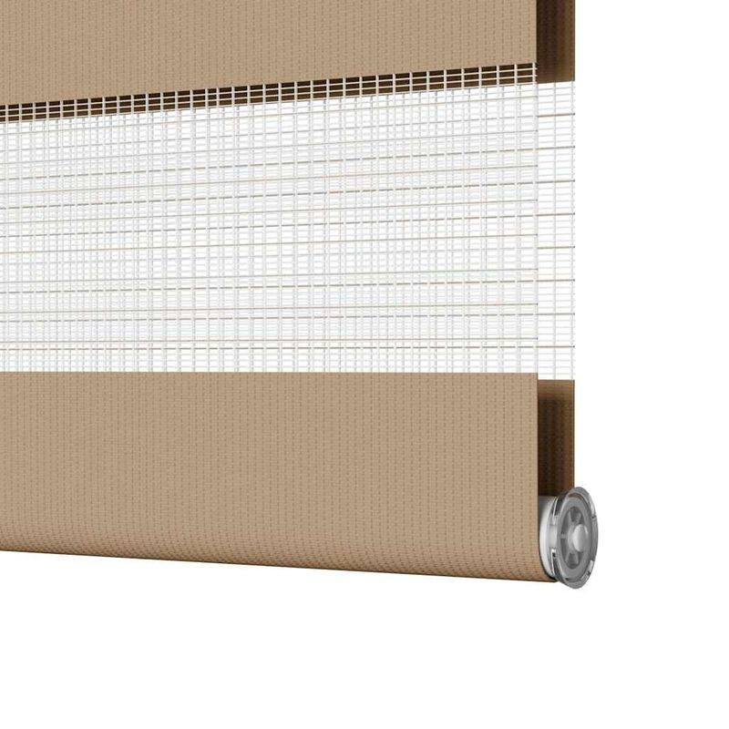 Casa si Gradina - Textile si covoare - Rulouri si jaluzele - Jaluzea tip zebra 145x200 cm latime tesatura 140,9 cm poliester, sand brown - Infinity.ro