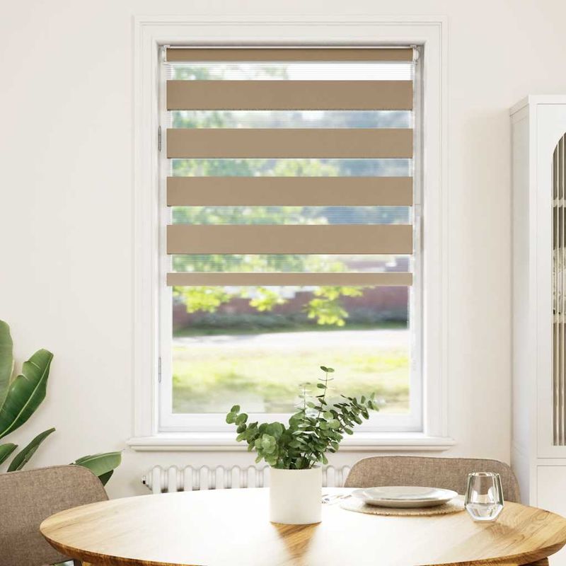 Casa si Gradina - Textile si covoare - Rulouri si jaluzele - Jaluzea tip zebra 75x150 cm latime tesatura 70,9 cm poliester, sand brown - Infinity.ro