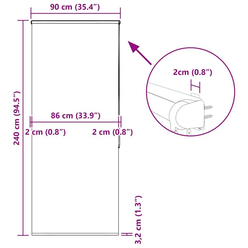 Casa si Gradina - Textile si covoare - Rulouri si jaluzele - Jaluza cu role de dus cu caseta 90x240 cm latime material 86 cm, scoică - Infinity.ro