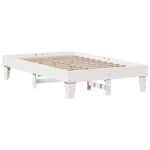 Casa si Gradina - Mobilier - Paturi si accesorii - Paturi - Pat cu biblioteca fara saltea, alb, 135x190 cm, lemn masiv pin - Infinity.ro