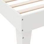 Casa si Gradina - Mobilier - Paturi si accesorii - Paturi - Pat cu biblioteca fara saltea, alb, 135x190 cm, lemn masiv pin - Infinity.ro