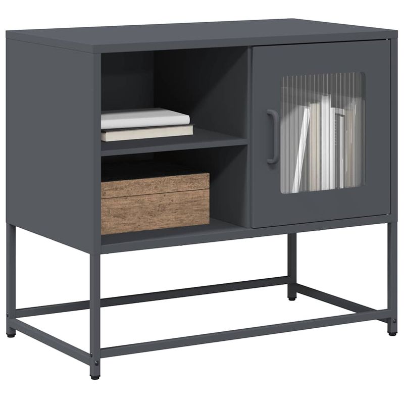 Casa si Gradina - Mobilier - Comode si corpuri - Comode - Dulap TV, antracit, 68x39x60,5 cm, otel - Infinity.ro