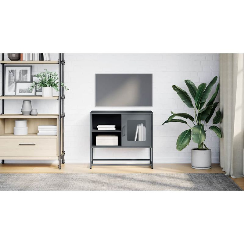 Casa si Gradina - Mobilier - Comode si corpuri - Comode - Dulap TV, antracit, 68x39x60,5 cm, otel - Infinity.ro