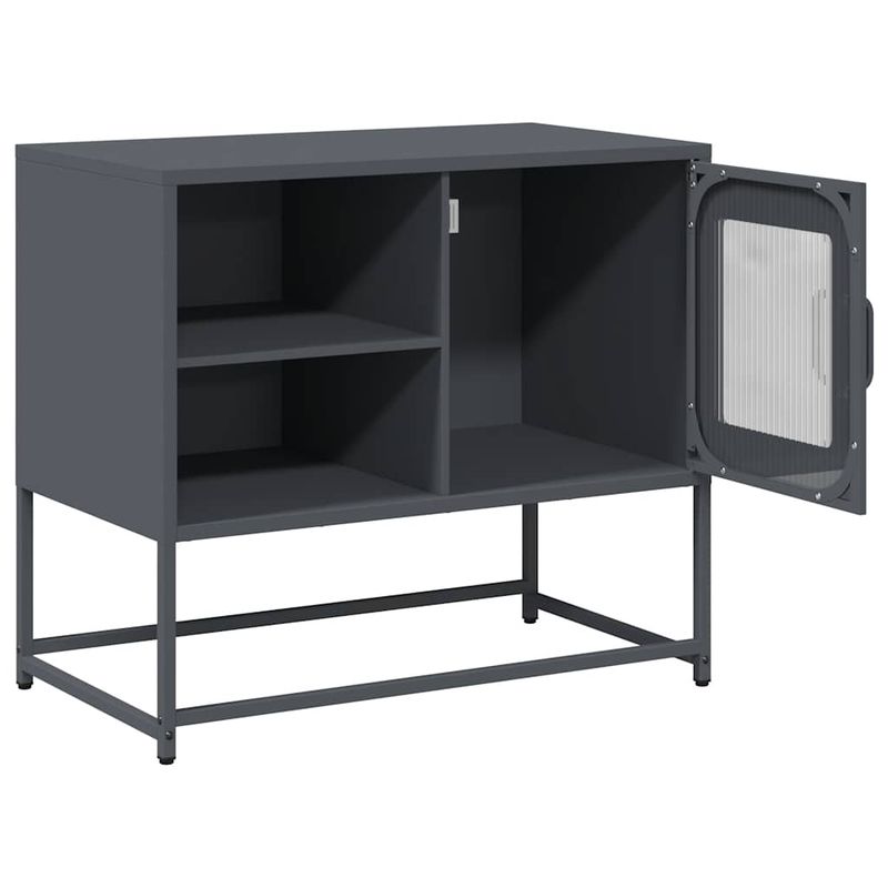 Casa si Gradina - Mobilier - Comode si corpuri - Comode - Dulap TV, antracit, 68x39x60,5 cm, otel - Infinity.ro