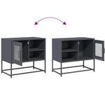 Casa si Gradina - Mobilier - Comode si corpuri - Comode - Dulap TV, antracit, 68x39x60,5 cm, otel - Infinity.ro