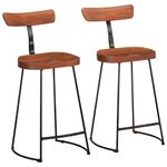 Casa si Gradina - Mobilier - Scaune si fotolii - Scaune - Scaune de bar 2 buc 49x43x88 cm lemn masiv de mango, maro închis și negru - Infinity.ro