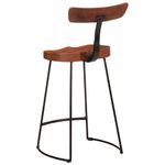 Casa si Gradina - Mobilier - Scaune si fotolii - Scaune - Scaune de bar 2 buc 49x43x88 cm lemn masiv de mango, maro închis și negru - Infinity.ro
