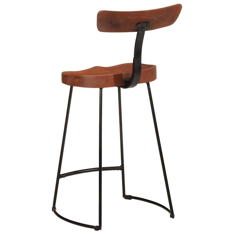 Casa si Gradina - Mobilier - Scaune si fotolii - Scaune - Scaune de bar 2 buc 49x43x88 cm lemn masiv de mango, maro închis și negru - Infinity.ro