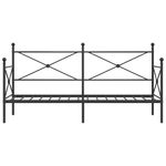 Casa si Gradina - Mobilier - Paturi si accesorii - Paturi - Pat de zi fara saltea Negru 90x200 cm Otel - Infinity.ro