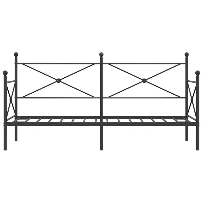 Casa si Gradina - Mobilier - Paturi si accesorii - Paturi - Pat de zi fara saltea Negru 90x200 cm Otel - Infinity.ro