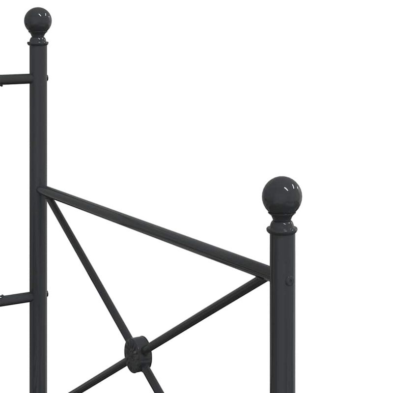 Casa si Gradina - Mobilier - Paturi si accesorii - Paturi - Pat de zi fara saltea Negru 90x200 cm Otel - Infinity.ro