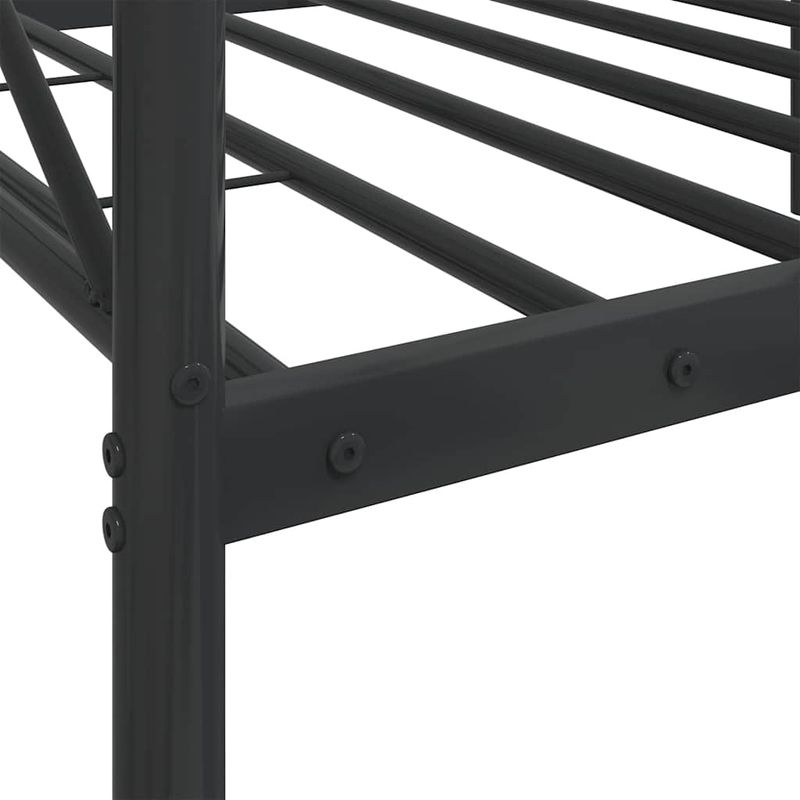 Casa si Gradina - Mobilier - Paturi si accesorii - Paturi - Pat de zi fara saltea Negru 90x200 cm Otel - Infinity.ro