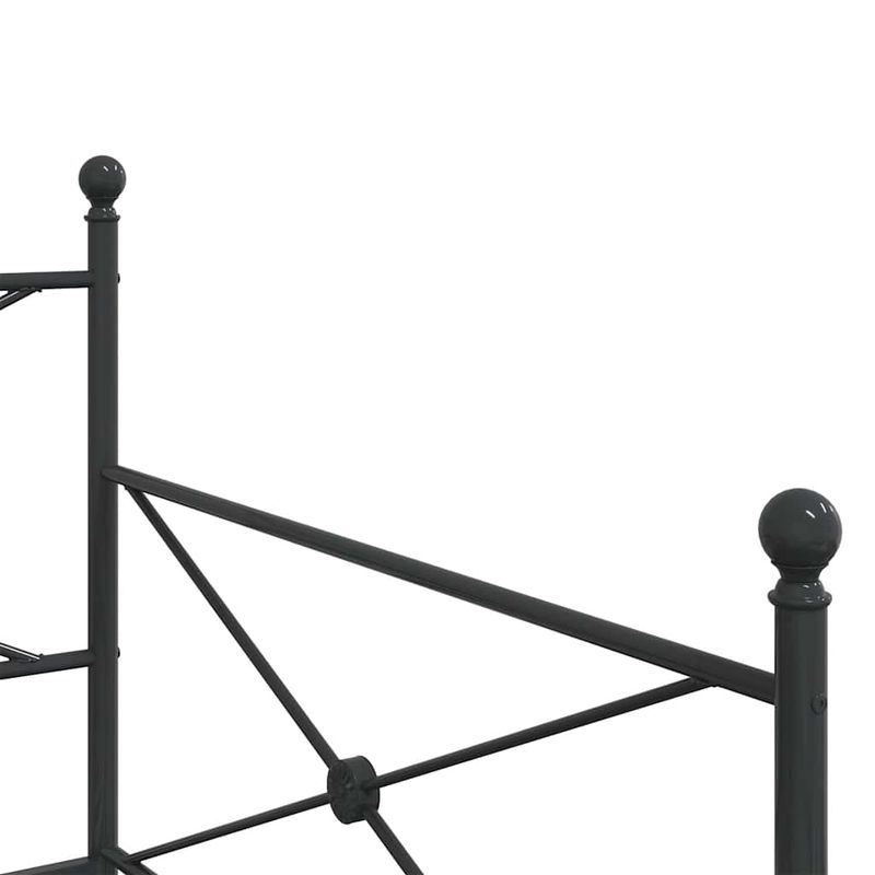 Casa si Gradina - Mobilier - Paturi si accesorii - Paturi - Pat de zi cu caut fara saltea Negru 100x200 cm Otel - Infinity.ro