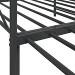 Casa si Gradina - Mobilier - Paturi si accesorii - Paturi - Pat de zi cu caut fara saltea Negru 100x200 cm Otel - Infinity.ro