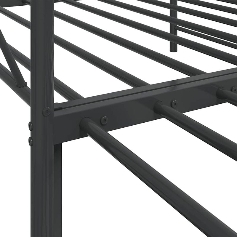 Casa si Gradina - Mobilier - Paturi si accesorii - Paturi - Pat de zi cu caut fara saltea Negru 100x200 cm Otel - Infinity.ro