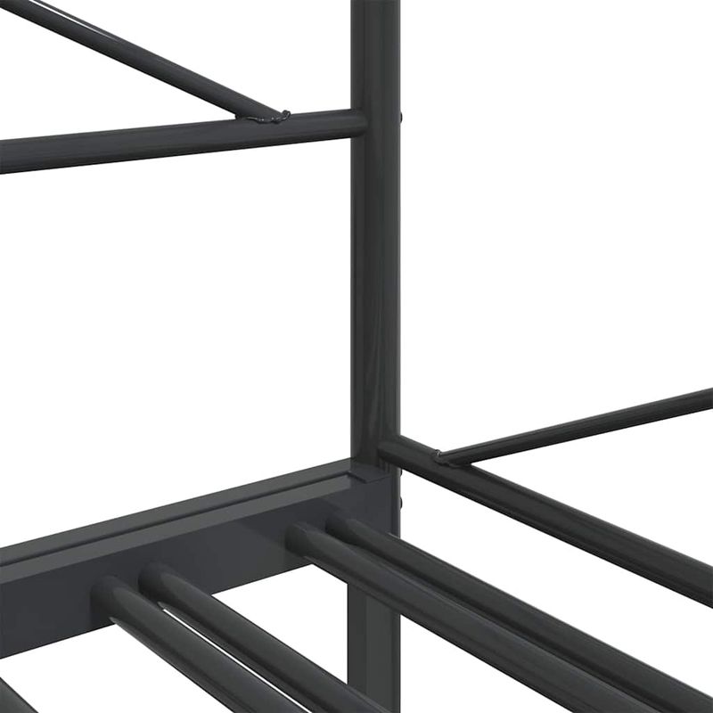 Casa si Gradina - Mobilier - Paturi si accesorii - Paturi - Pat de zi cu caut fara saltea Negru 100x200 cm Otel - Infinity.ro